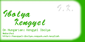 ibolya kengyel business card